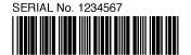 Code 39 Serial Number